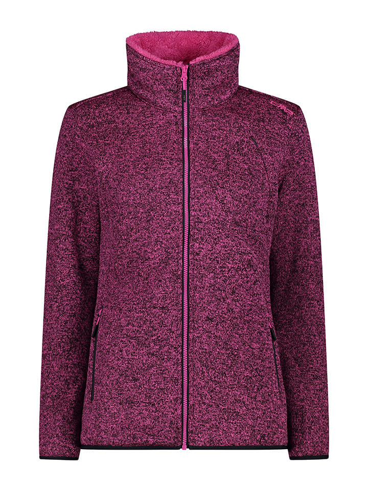 Fleecejacke in Pink/ Schwarz