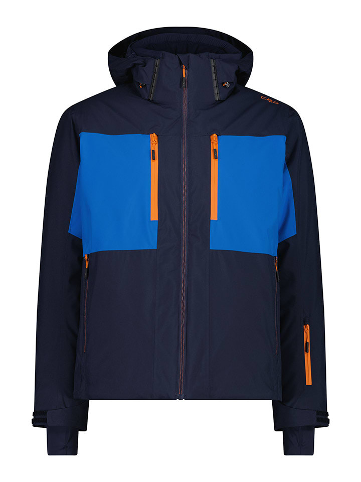 Kurtka narciarska w kolorze granatowo-niebieskim