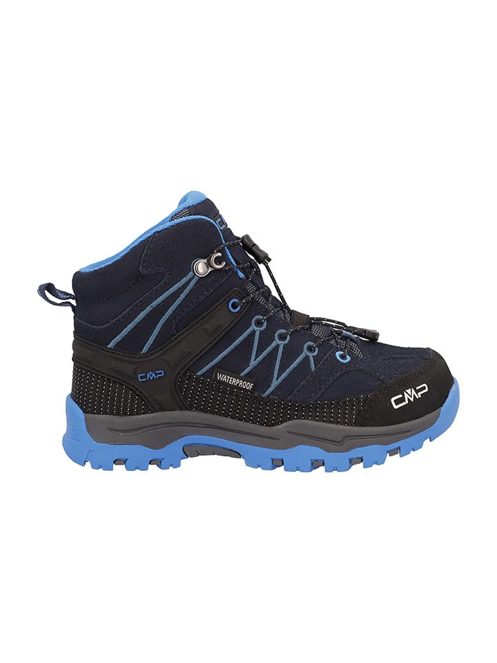 Leren trekkingschoenen "Rigel" zwart/blauw
