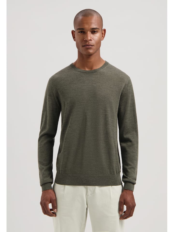 Wełniany sweter w kolorze khaki