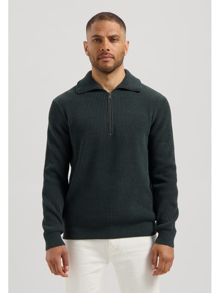 Sweter w kolorze ciemnozielonym