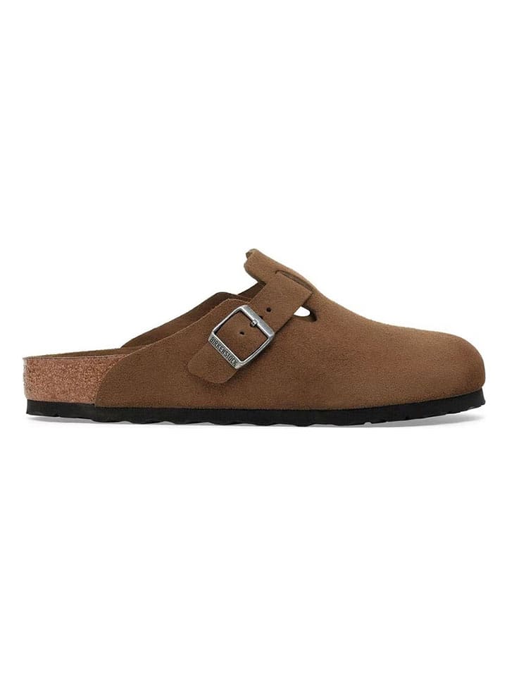 Leder-Clogs "Boston Leve" in Braun