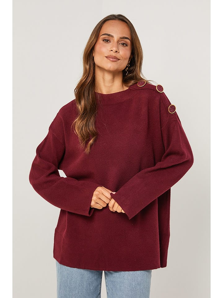 Sweter w kolorze bordowym
