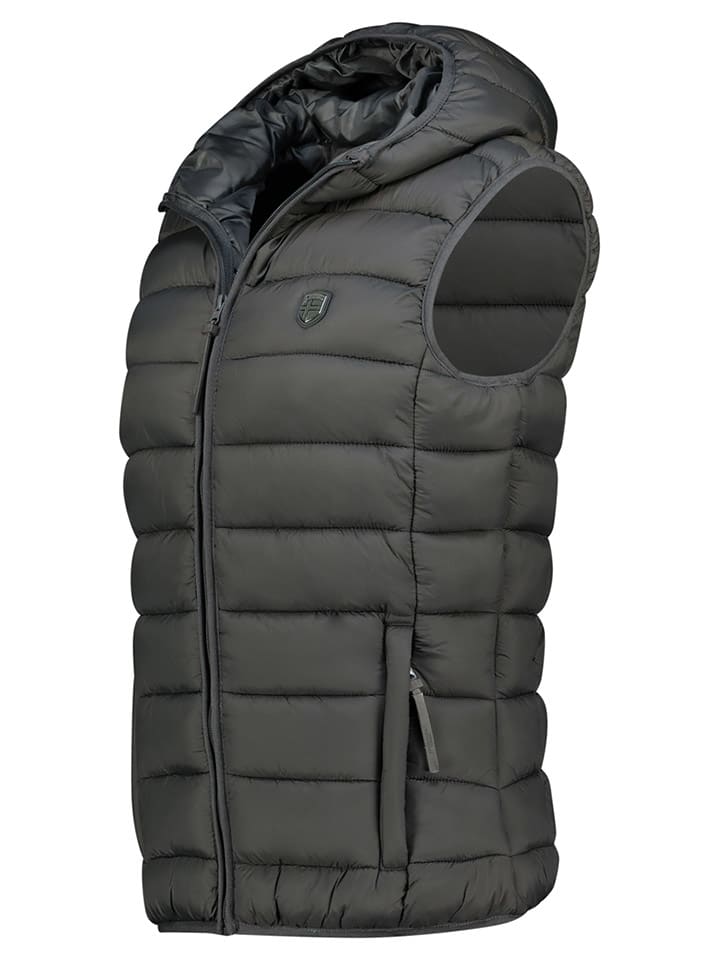 Doorgestikte bodywarmer "Vatikotal" donkergrijs