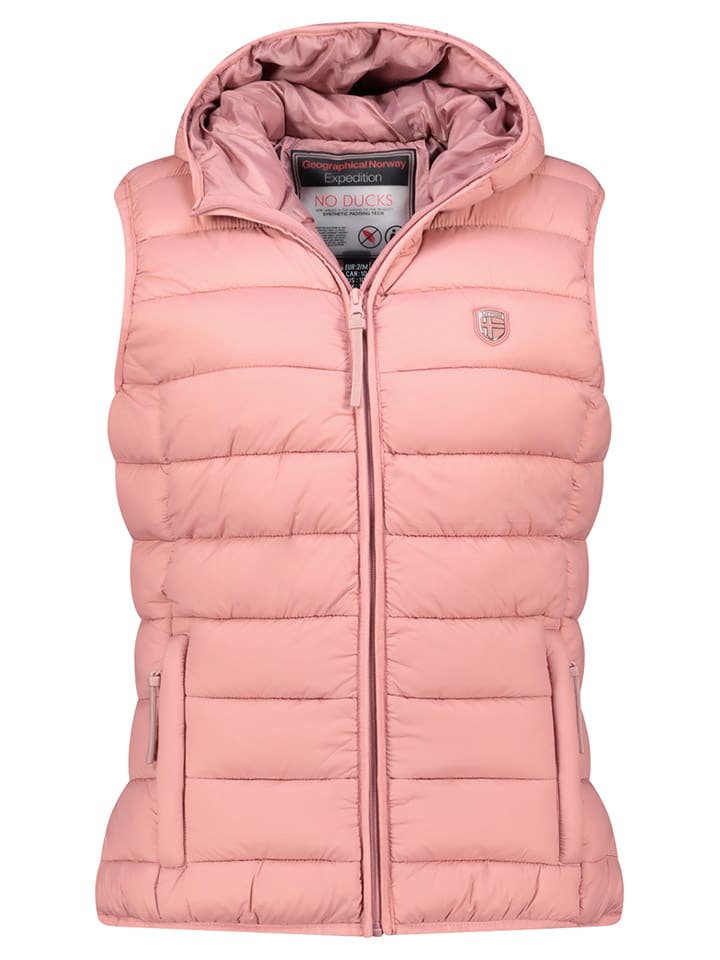 Doorgestikte bodywarmer "Vatikotal" lichtroze