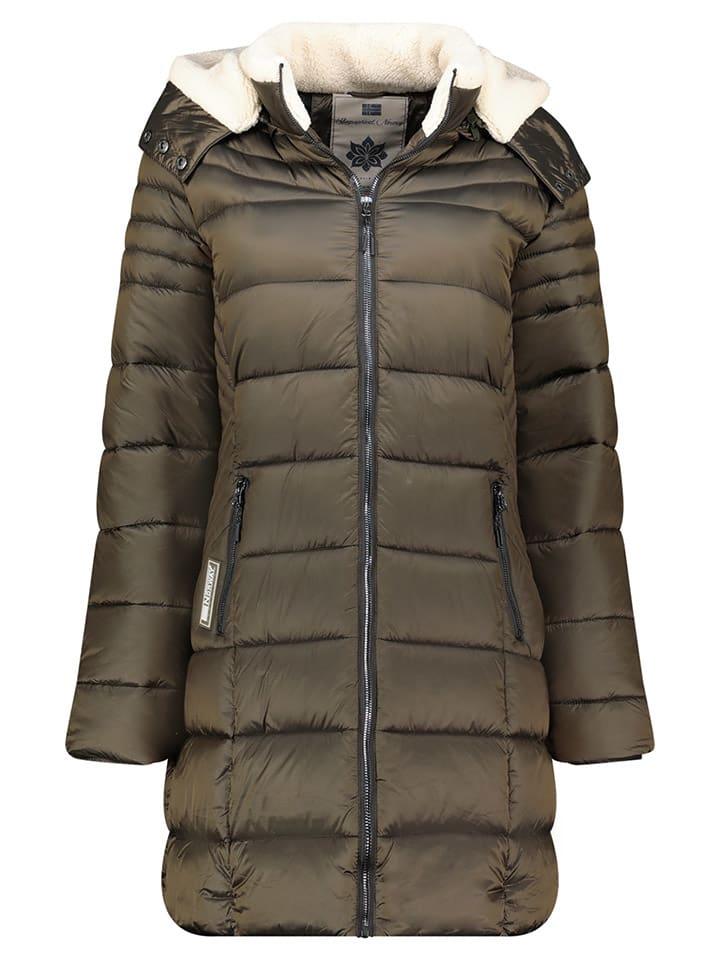 Płaszcz pikowany "Carenne" w kolorze khaki