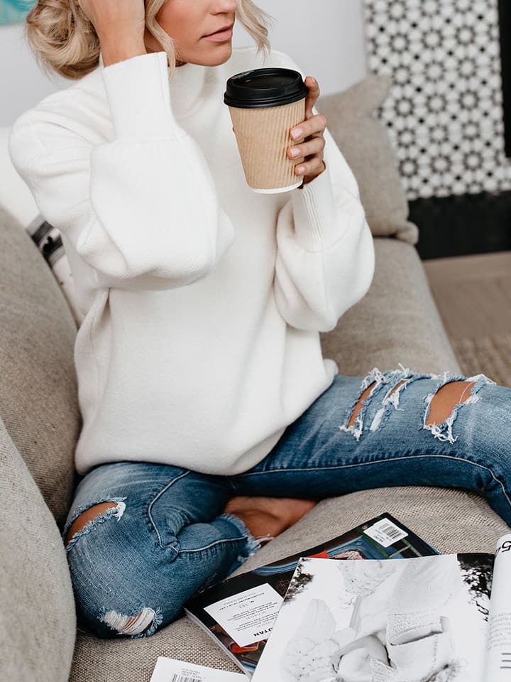 Pullover in Weiß