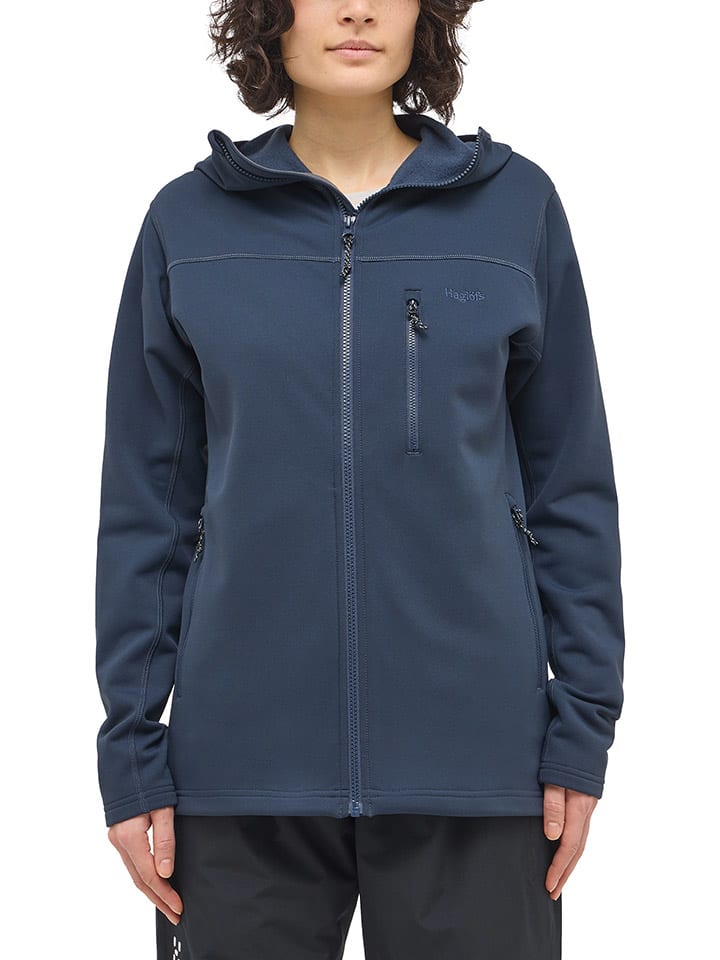 Fleecejacke "Rosson Mid Hood" in Dunkelblau