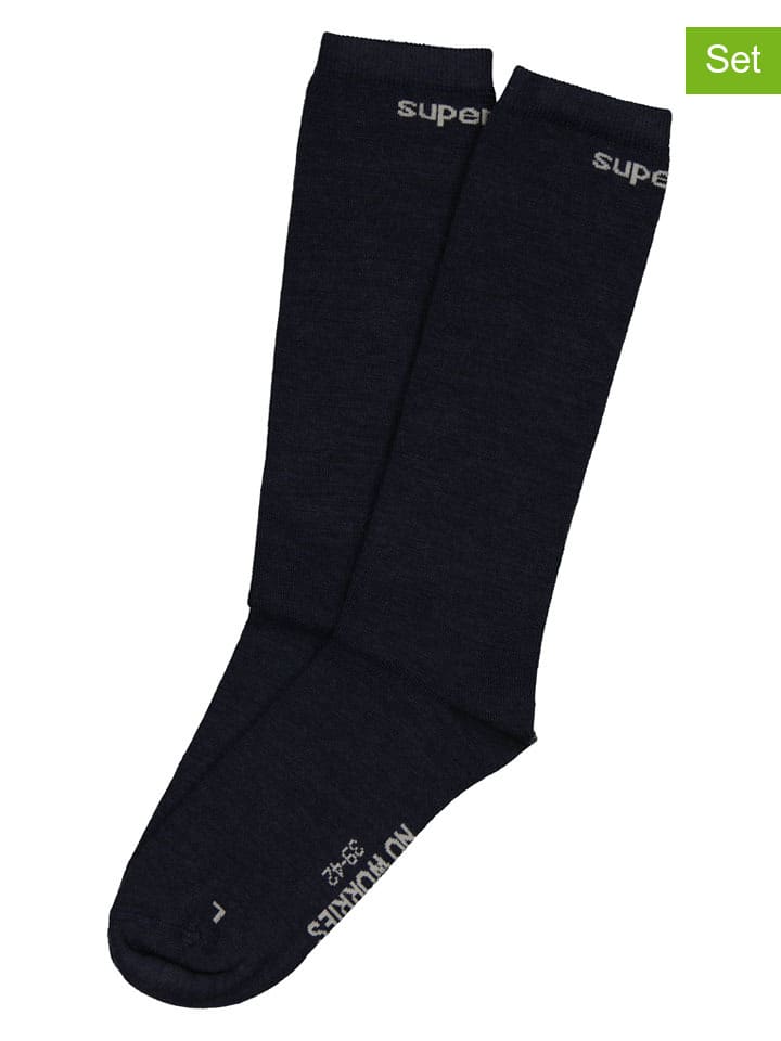 2er-Set: Wollsocken "Guardians" in Schwarz