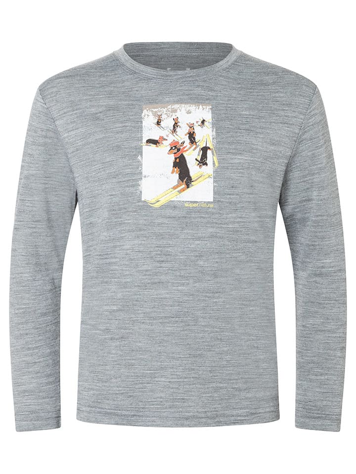 Funktionsshirt "Dachshund Party" in Grau
