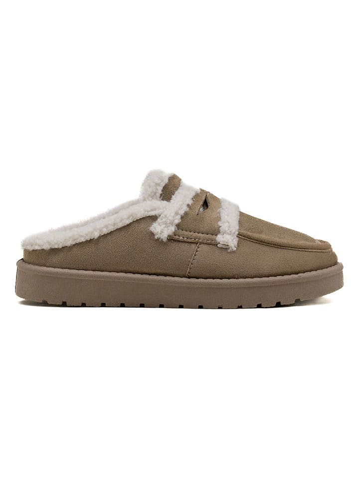 Hausschuhe in Khaki