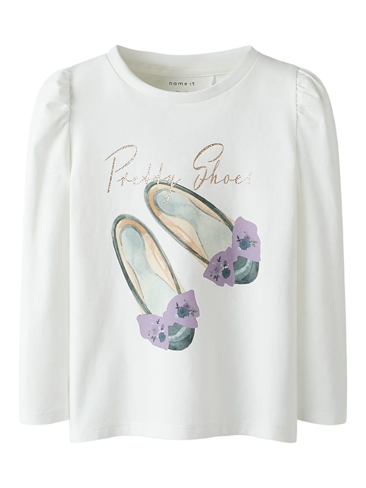Longsleeve "Sanna" in Weiß/ Lila