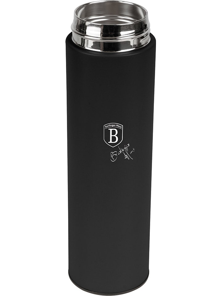 LED Trinkflasche in Schwarz - 500 ml