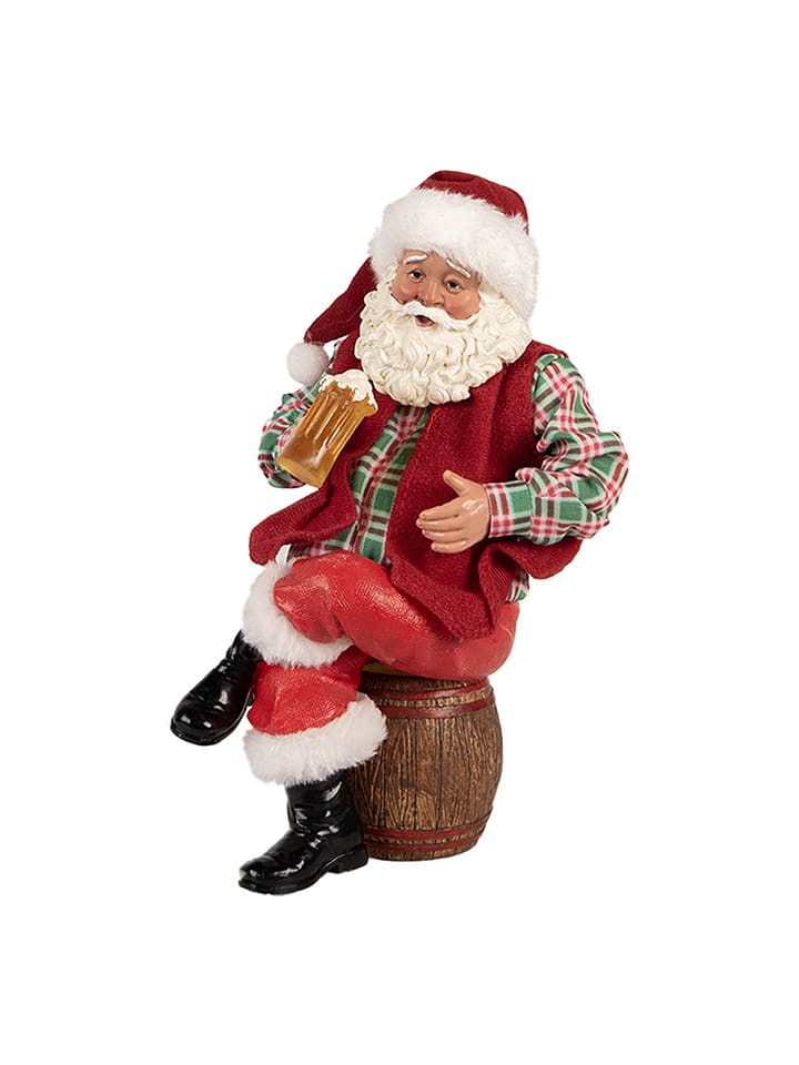 Decofiguur "Kerstman" meerkleurig - (H)24 cm