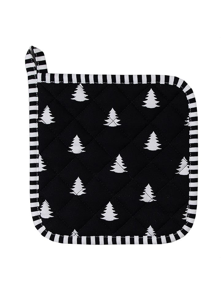 2er-Set: Topflappen in Schwarz/ Weiß - (L)20 x (B)20 cm