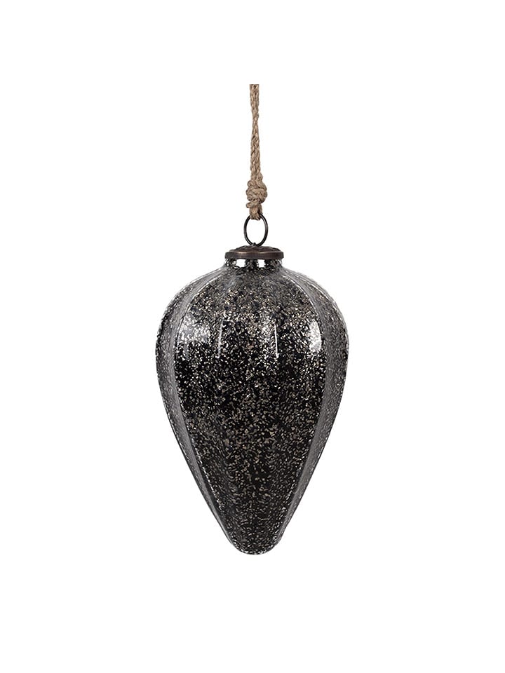 Bombka w kolorze złoto-czarnym - wys. 14 cm