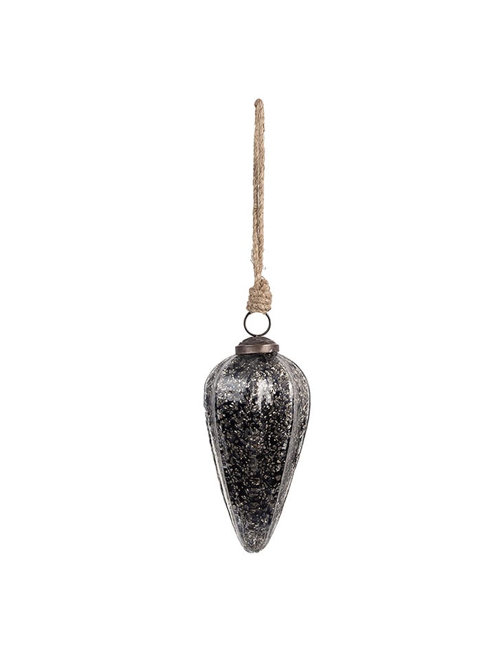 Bombka w kolorze złoto-czarnym - wys. 13 x Ø 6 cm