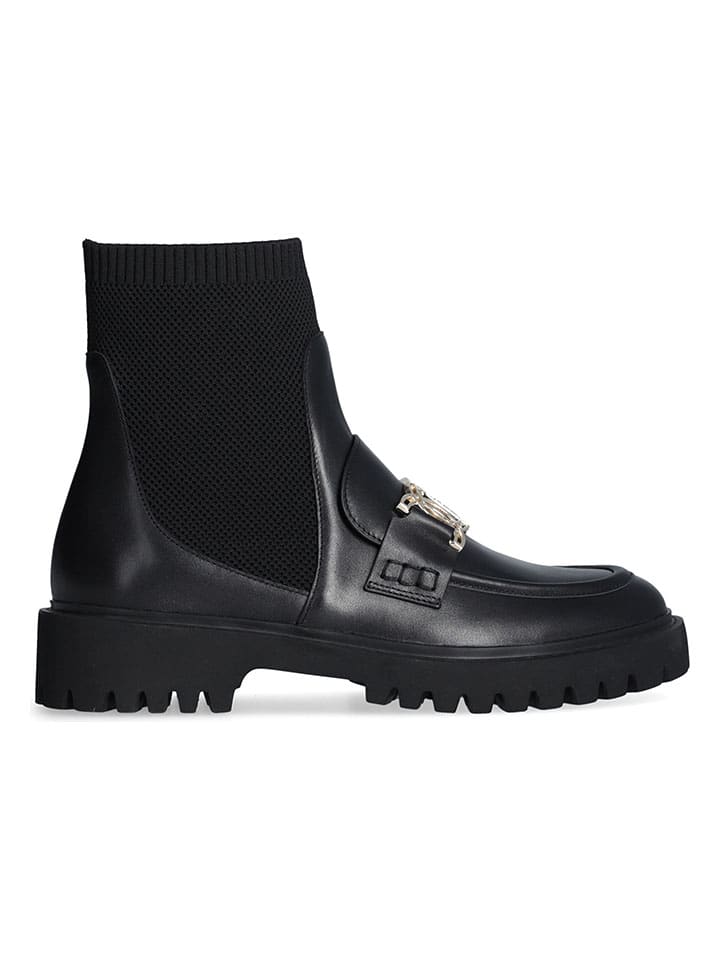 Leren chelseaboots zwart