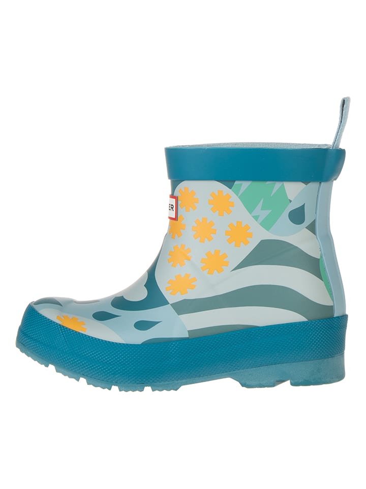 Rubberlaarzen blauw/geel