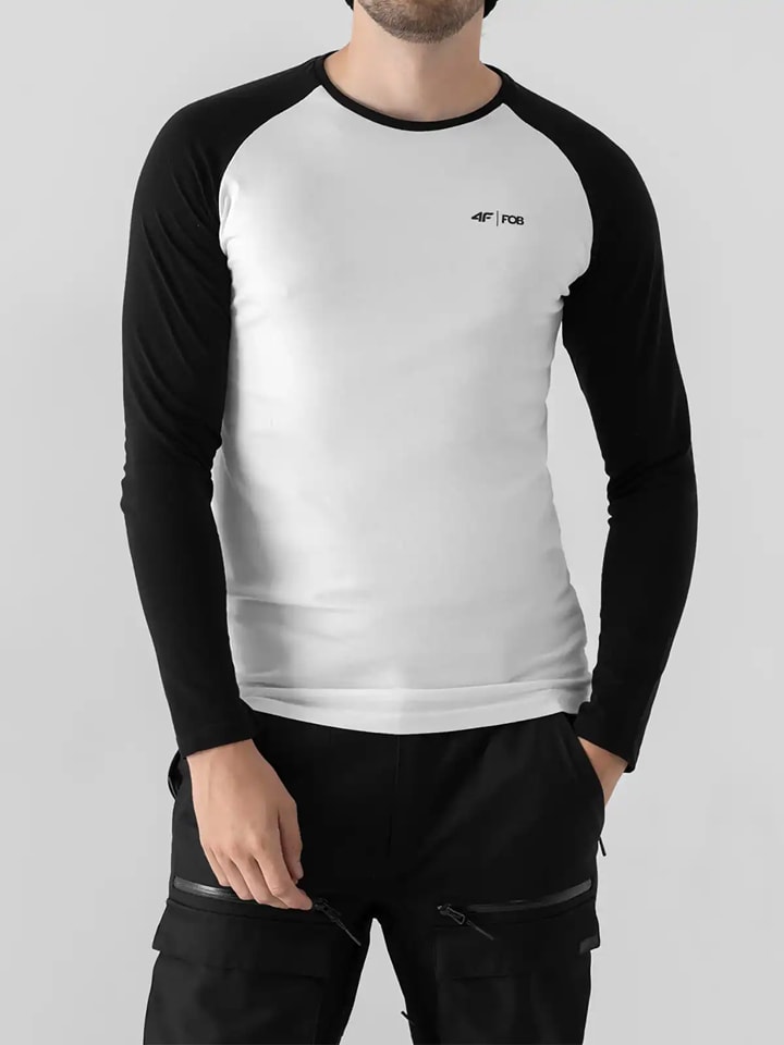 Longsleeve wit/zwart