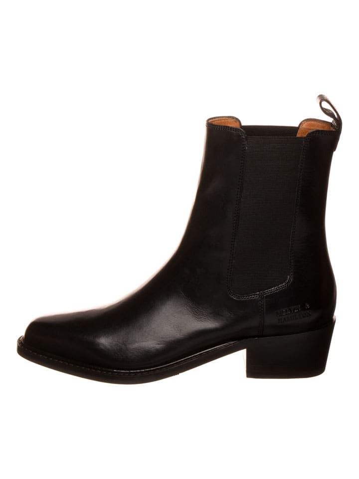 Leren chelseaboots zwart
