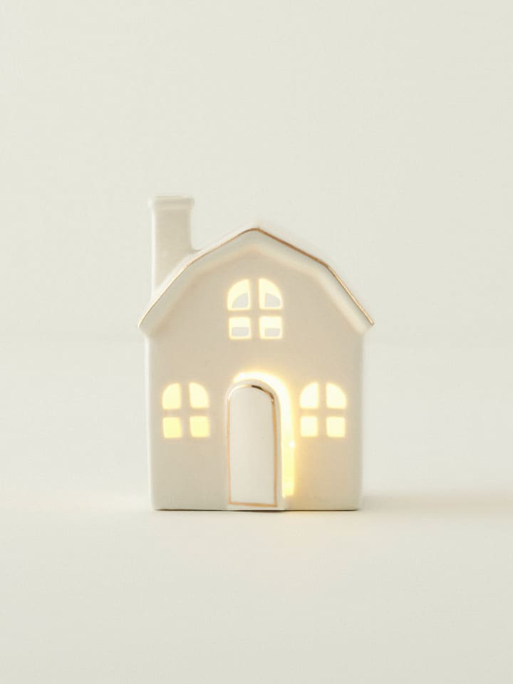 Dekoracja LED w kolorze kremowym - 9 x 12 x 8 cm