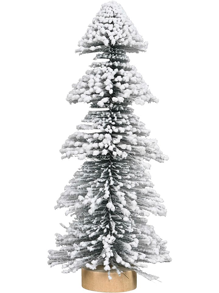 Figurka dekoracyjna "Tree" w kolorze zielono-białym - 17 x 40 cm