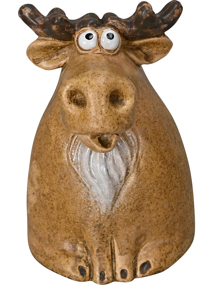Decofiguur "Eland" lichtbruin - (B)10 x (H)15 x (D)12 cm
