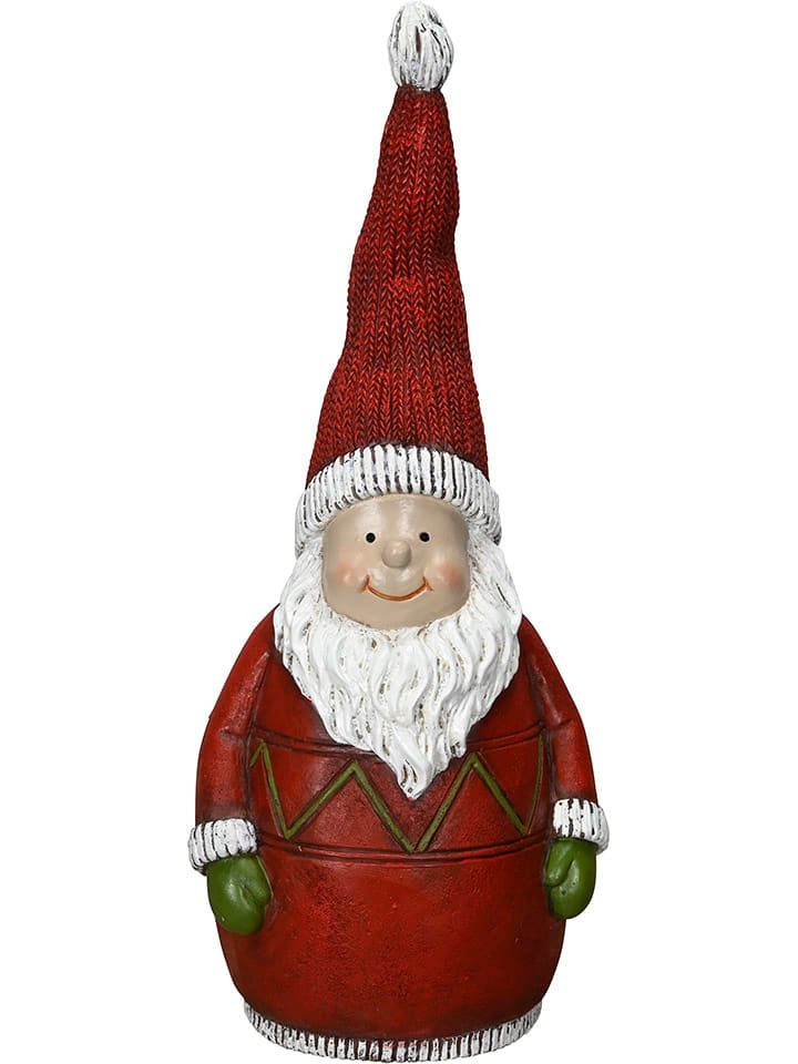 Figurka "Santa Claus" w kolorze czerwonym na płot - 11 x 25 cm