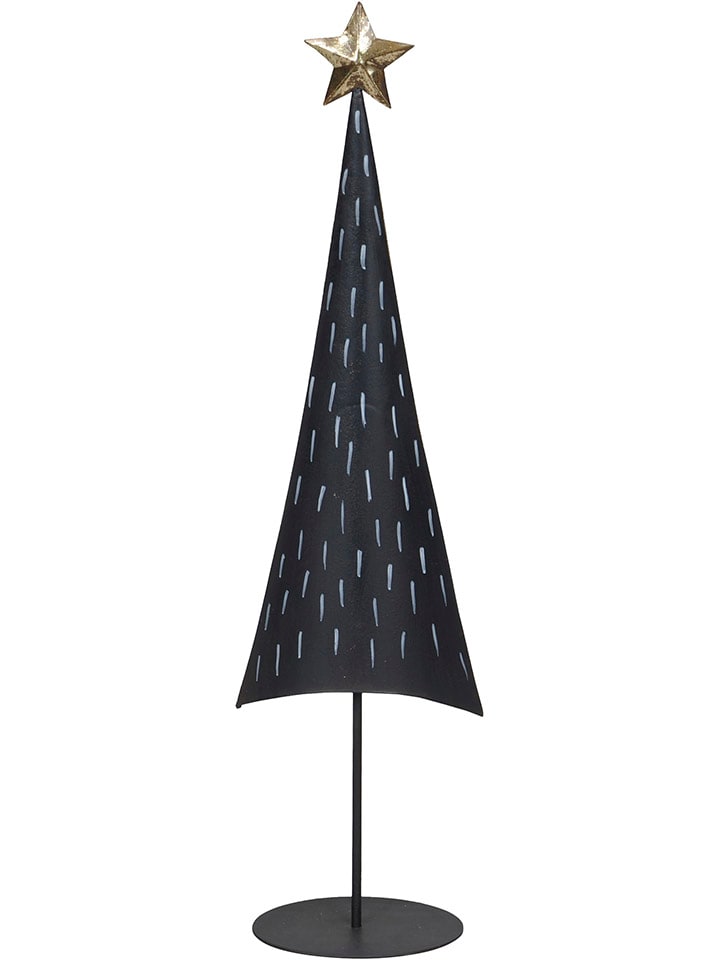 Figurka dekoracyjna "Tree" w kolorze czarnym - 13 x 49 cm