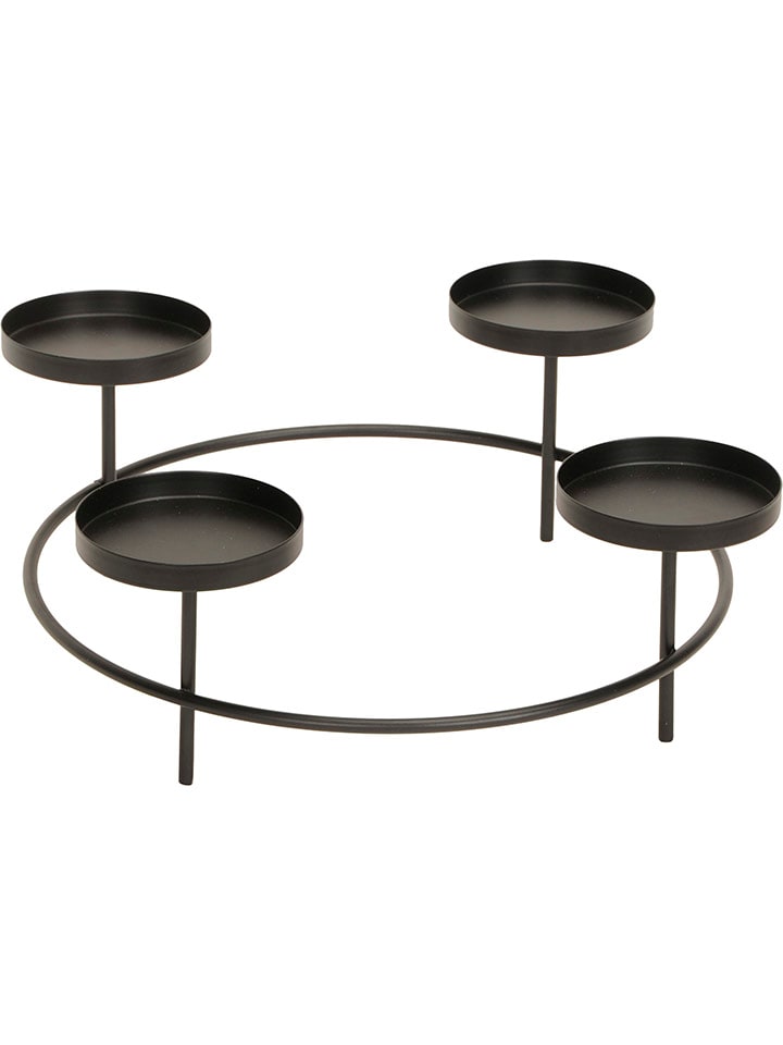Kerzenhalter in Schwarz - Ø 35,5 cm