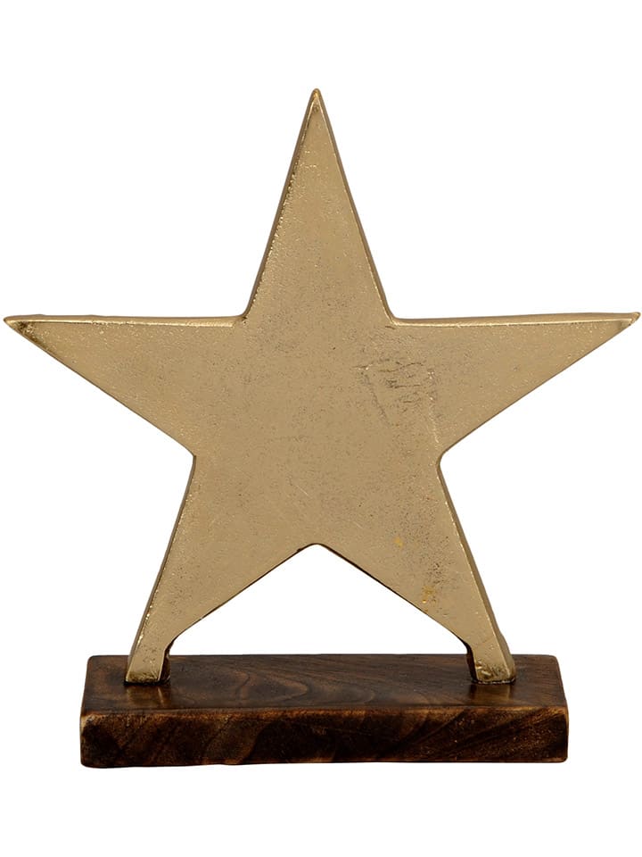 Dekofigur "Stern" in Gold - (B)21 x (H)21,5 x (T)6 cm