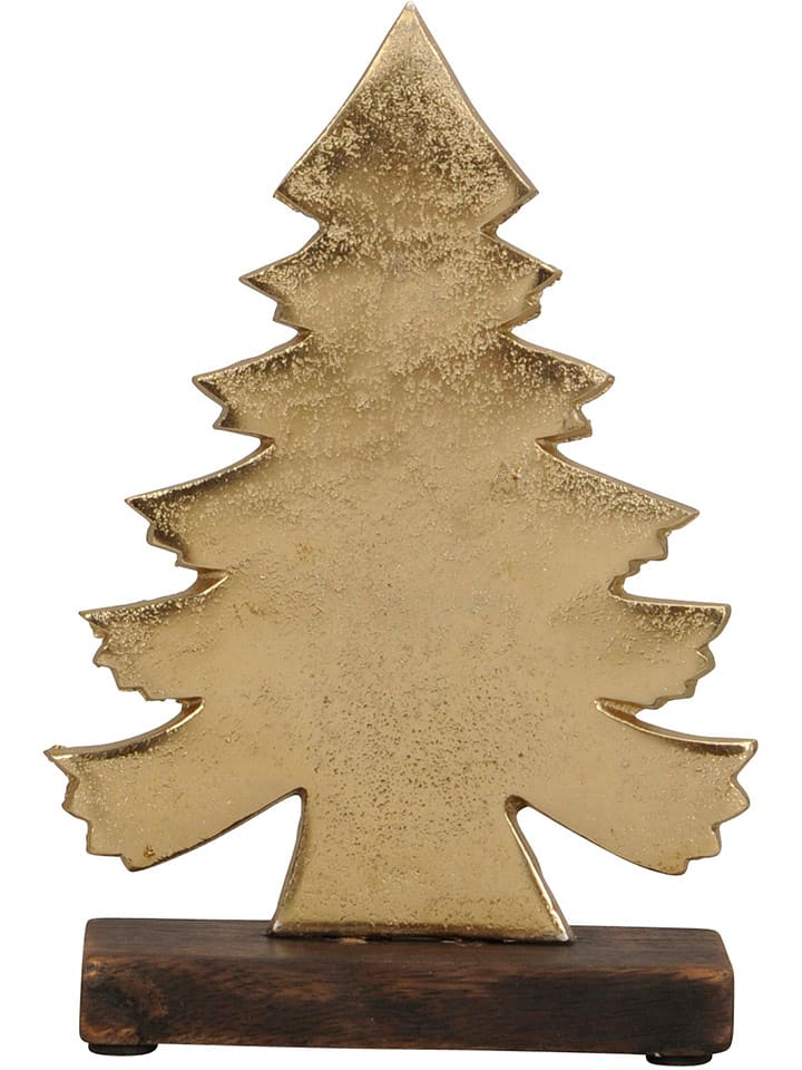 Decofiguur "Boom" goudkleurig - (B)14,5 x (H)21 x (D)5 cm