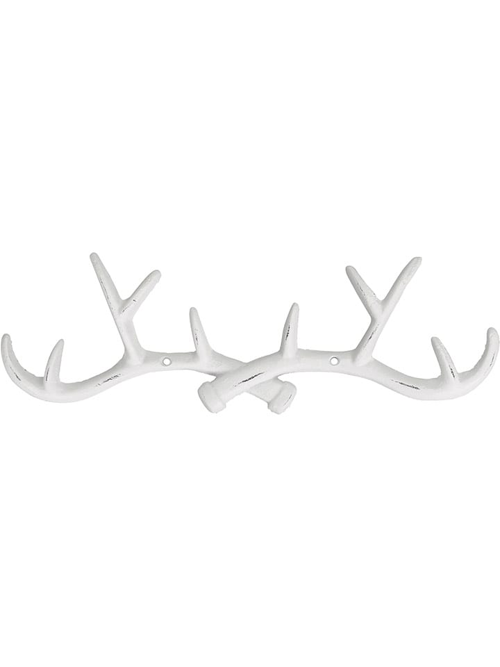 Wieszak ścienny "Antlers" w kolorze białym - 38 x 4 x 11 cm