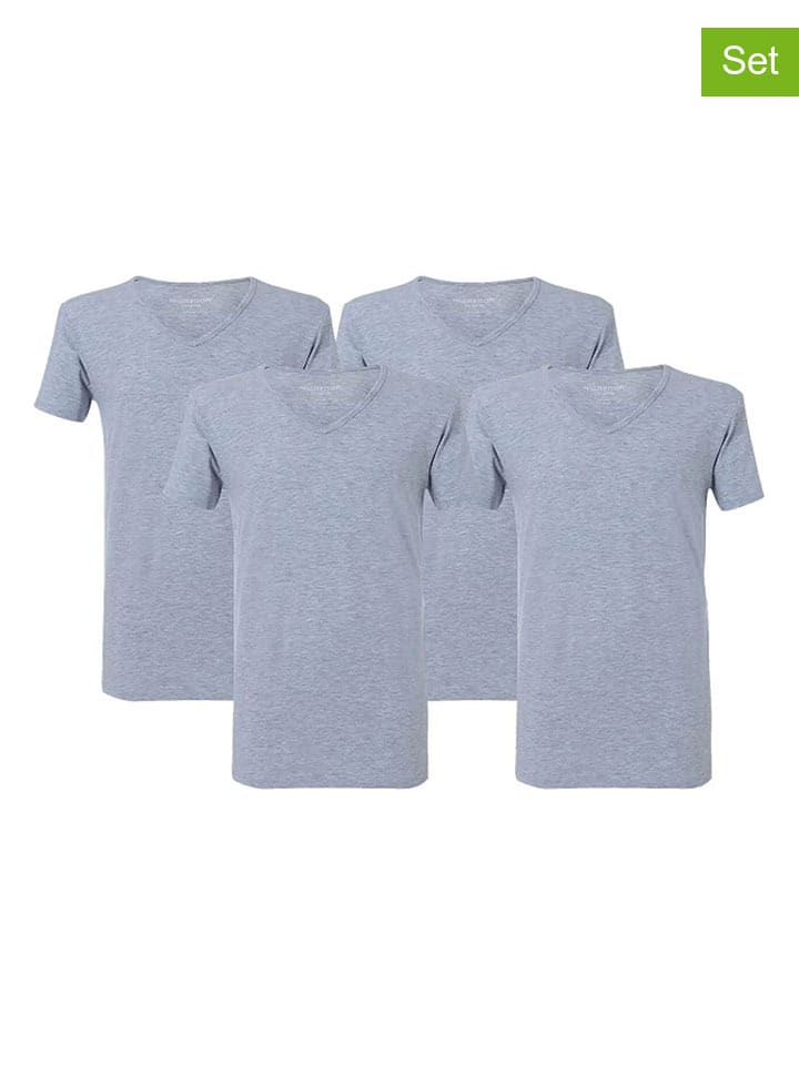 4er-Set: Shirts in Grau