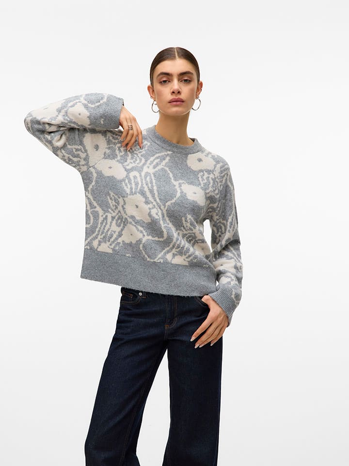 Sweter w kolorze szarym
