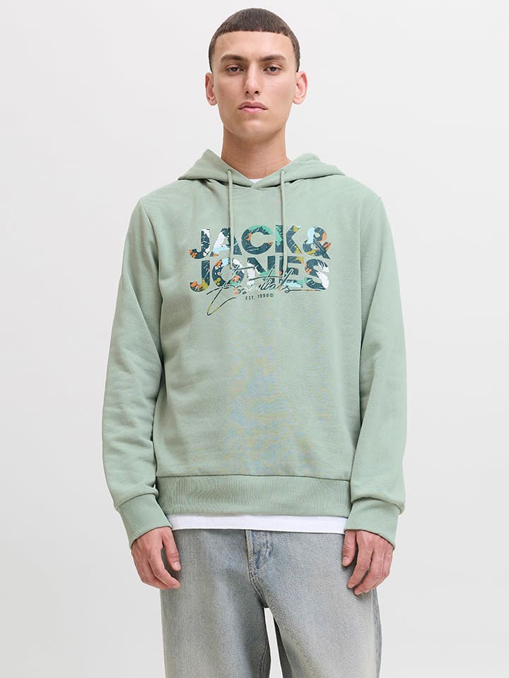 Hoodie "Geplas" in Grün