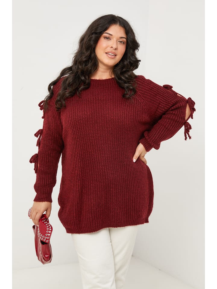 Sweter w kolorze bordowym