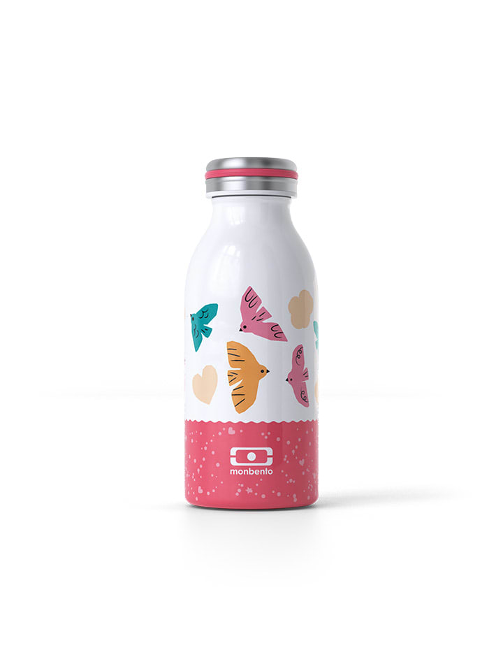 Butelka termiczna "Cooly" w kolorze różowym ze wzorem - 350 ml