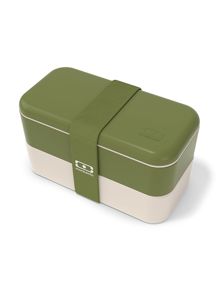 Lunchbox in Grün/ Beige - 1 l