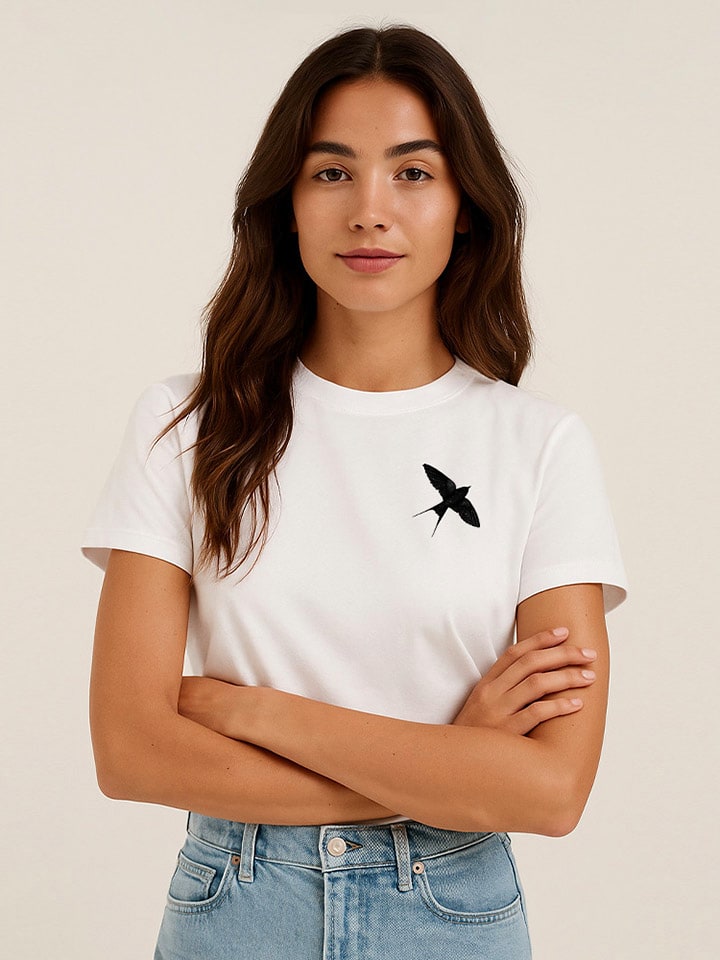 Shirt "Night Swallow" in Weiß