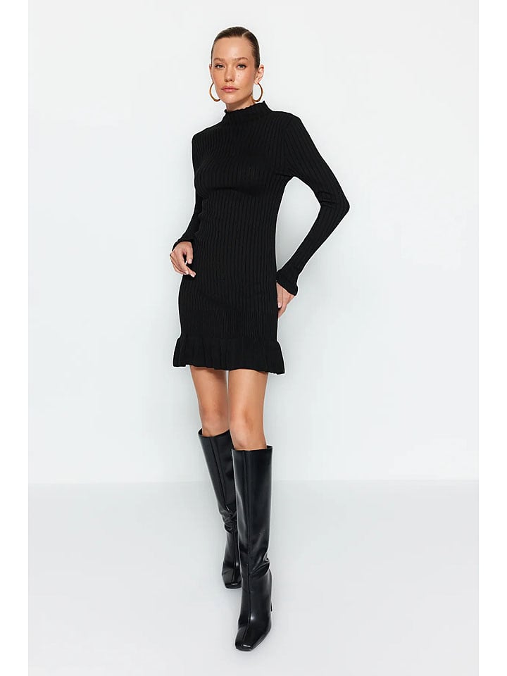 Strickkleid in Schwarz