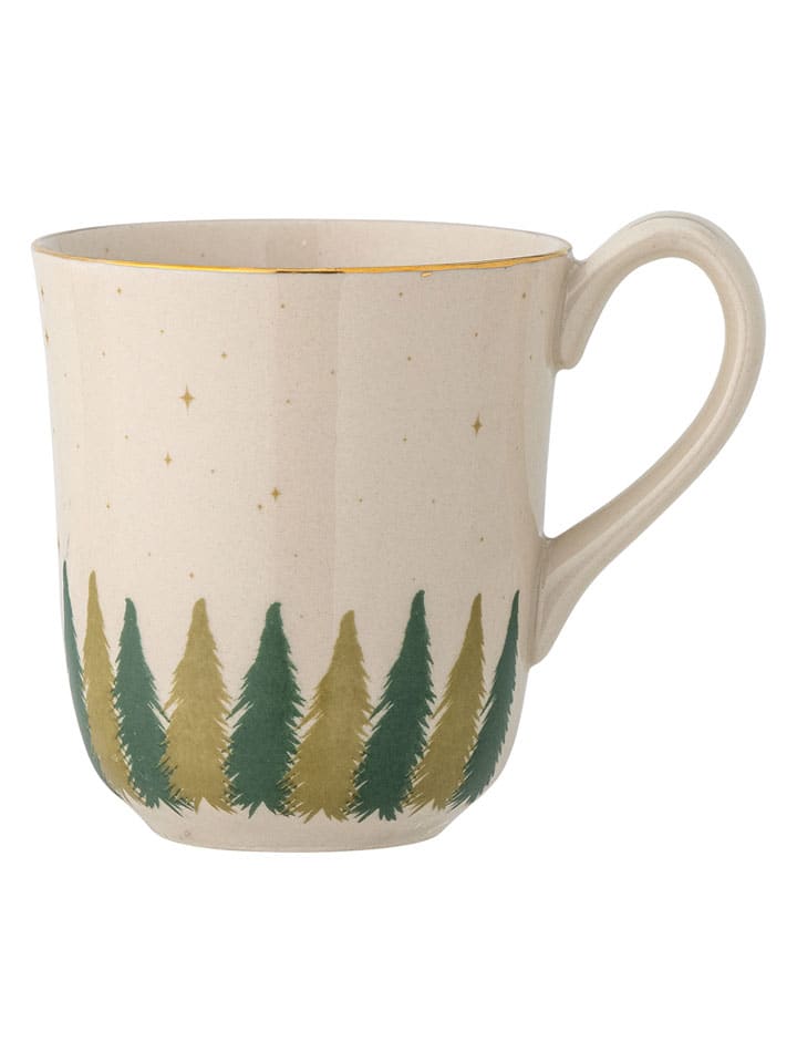 Kubek "Spruce" w kolorze beżowo-zielonym - 350 ml