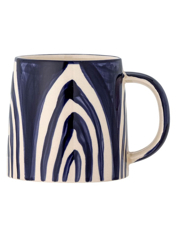 Jumbotasse ''Shama'' in Dunkelblau/ Creme - 515 ml
