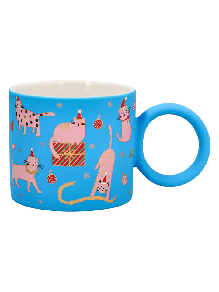 Kubek "Heavenly Cats" w kolorze błękitnym - 350 ml