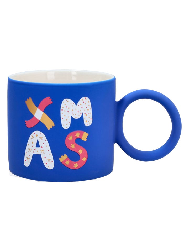 Kubek "Xmas" w kolorze niebieskim - 350 ml