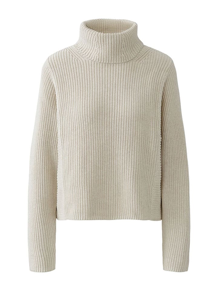 Rollkragenpullover in Creme