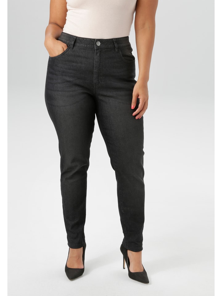 Dżinsy - Slim fit - w kolorze czarnym