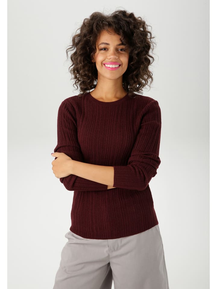 Sweter w kolorze bordowym