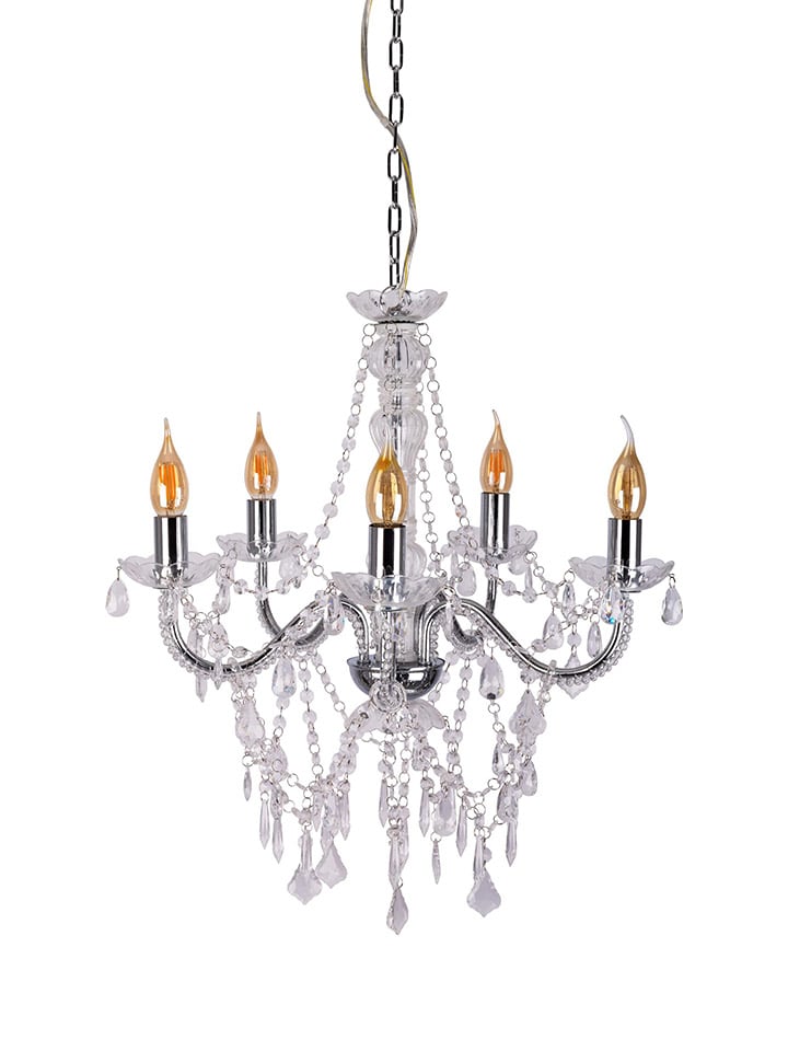 Hängeleuchte "Cecilia" in Silber - Ø 52 cm